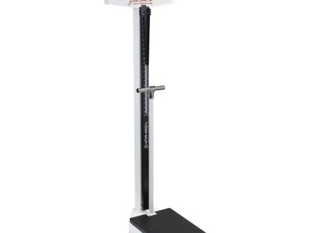 Detecto Eye-Level Physician Scale with Height Rod and Handpost - White, 440 lb x 4 oz Supply