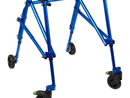 Circle Specialty Kilp 4 Wheeled Walker - Blue, Medium For Sale