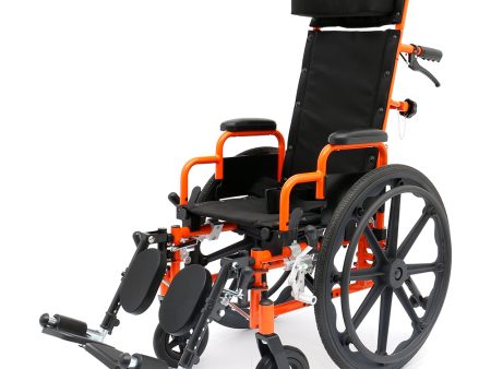 Circle Specialty Ziggo Pro Reclining Wheelchair - Orange, 12 inch Sale