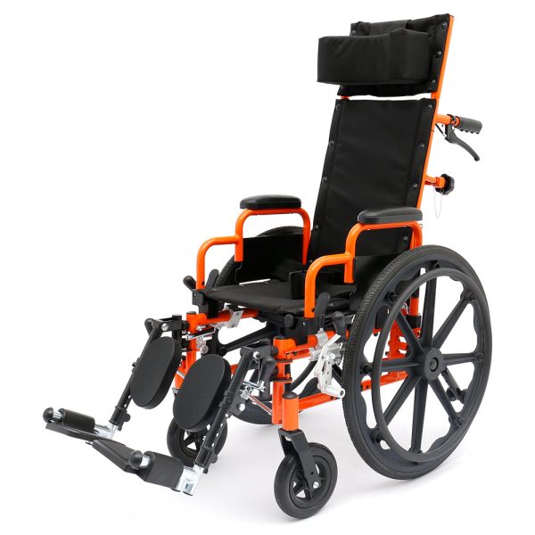 Circle Specialty Ziggo Pro Reclining Wheelchair - Orange, 12 inch Sale