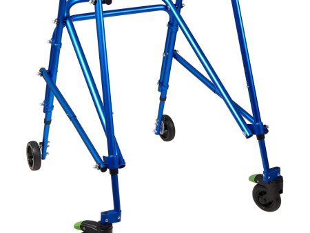 Circle Specialty Kilp 4 Wheeled Walker - Blue, Large For Discount