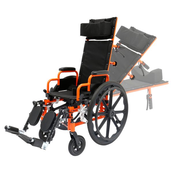 Circle Specialty Ziggo Pro Reclining Wheelchair - Orange, 12 inch Sale