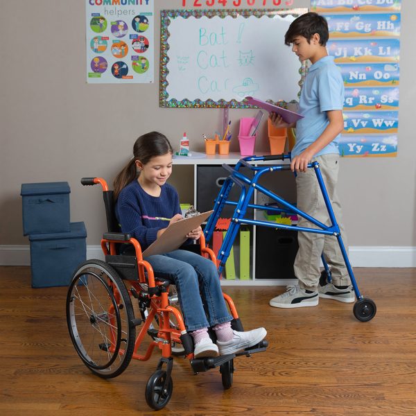 Circle Specialty Kilp 4 Wheeled Walker - Blue, Large For Discount