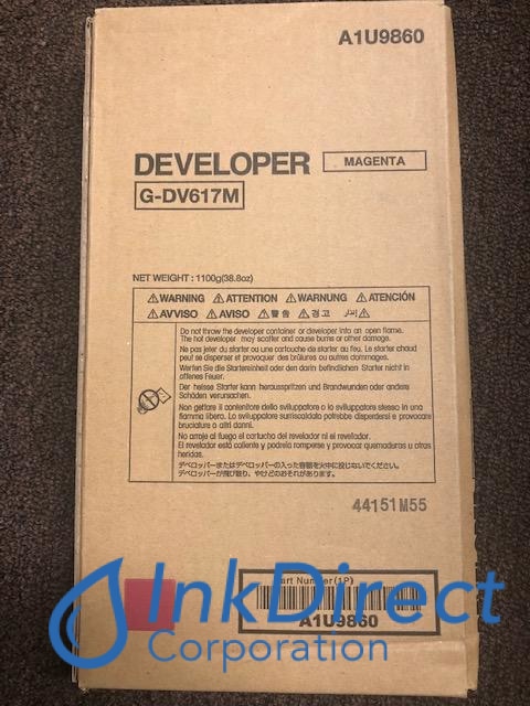 Genuine Konica Minolta A1U9860 G-DV617M GDV617M Same as DV610M Developer Magenta Online