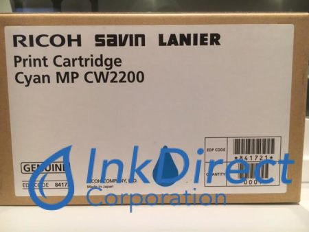 ( Expired ) Genuine Ricoh Savin Lanier 841721   MP CW2200SP Print Cartridge Cyan Discount