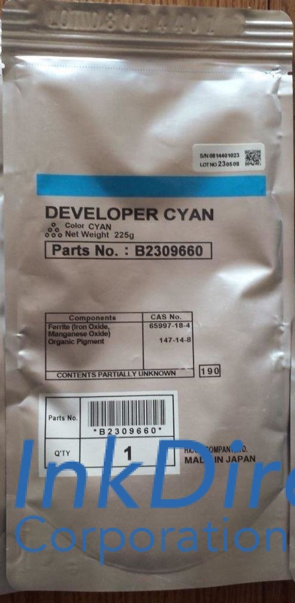 Genuine Ricoh Savin Lanier B2309660 B230-9660 MP-C4500A Developer   Starter Cyan Online Hot Sale