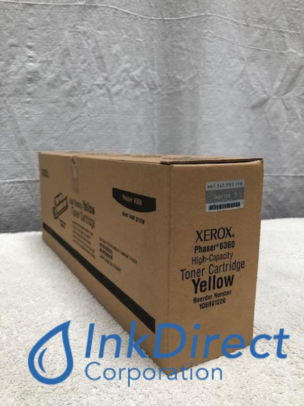 Xerox 106R1220 106R01220 Phaser 6360 High Yield Toner Cartridge Yellow Supply