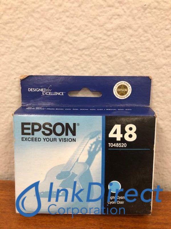 ( Expired ) Genuine Epson T048520 T0485  Epson 48 Ink Jet Cartridge Light Cyan For Discount