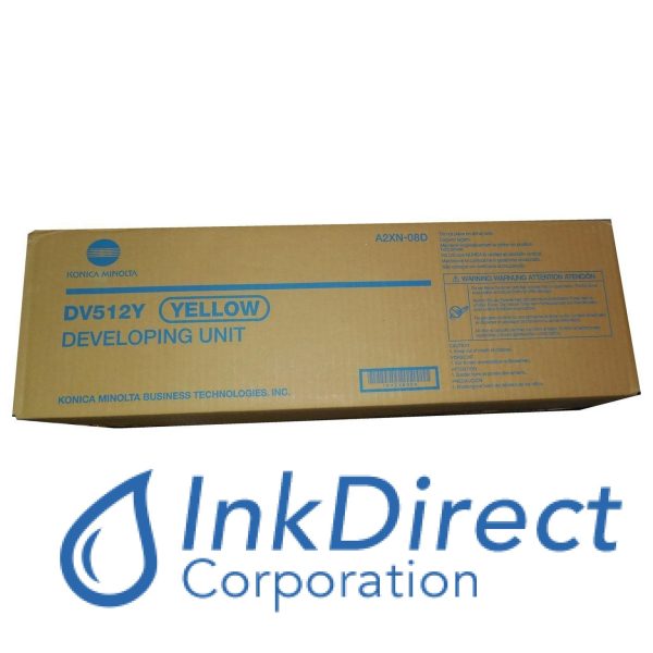 Genuine Konica Minolta A2XN08D  DV-512Y DV512Y Developer Unit Yellow BizHub C224 C224E C284 C284e C364 C364e C454 C454E C554 C554E Supply