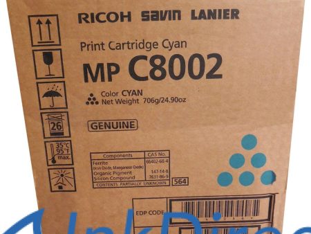 Genuine Ricoh Savin Lanier 842086 841783 MP C8002 Print Cartridge Cyan MP C7502 C6502 C8002 Supply